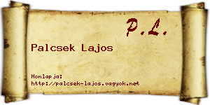 Palcsek Lajos névjegykártya